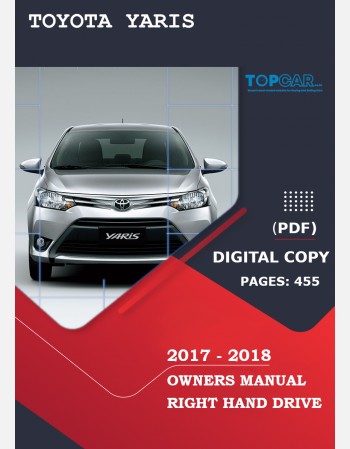 toyota yaris 130 series 2017-2018 owners manual